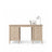 Desk with 6 drawers oak bleached oak – office and youth room, scandi