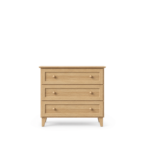 Chest of drawers with 3 drawers oak natural oak 105 cm – bedroom, Scandinavian style