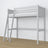 Grey Wooden Loft Bed – Free Space Under the Sleeping Area, Nizio