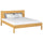 Wooden double bed natural pine – bedroom, solid wood, Scandinavian style