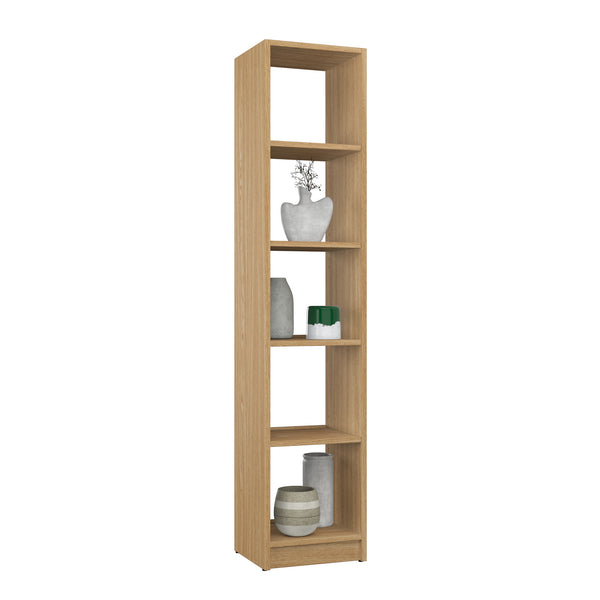 Bookcase oak natural oak – living room and office, solid wood, Scandinavian style Nizio