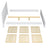 Double bed with drawer bleached oak made of oak – side view, Nizio