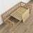 Sofa bed oak natural oak – angled view, Scandinavian style