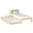 Wooden bed with mattress drawer clear pine – child’s room, scandi Nizio