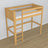 Loft bed natural pine wooden – top view of the sleeping area