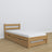 Oak bed with mattress drawer natural oak – child’s room arrangement