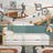 Bed white/oak with mattress drawer – side view, wooden, Nizio Home