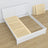 Wooden double bed with drawer white – capacity and functionality
