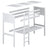 Loft bed with desk natural oak oak – dimensions, Nizio Home