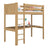 Oak Loft Bed with Desk Natural Oak – Children’s Room, Scandi Nizio