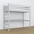 Loft bed grey wooden – top view of the sleeping area, Nizio