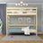 Clear Pine Wooden Bunk Bed – Children’s Room, Solid Wood, Scandinavian Style