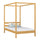 Wooden natural pine canopy bed – child’s room, Scandinavian style, Nizio