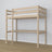 Bleached Oak Loft Bed with Desk – Frame and Slats, Nizio