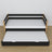 Black-oak sofa bed with mattress drawer made of wood – dimensions, Nizio