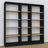 Bookcase black-oak – wooden joints, close-up of workmanship quality
