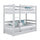 Grey Wooden Bunk Bed with Drawer – Children’s Room, Solid Wood, Scandi