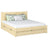 Double bed with wooden drawer clear pine – bedroom, storage, scandi style