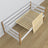 Sofa bed wooden white-oak – angled view, scandi