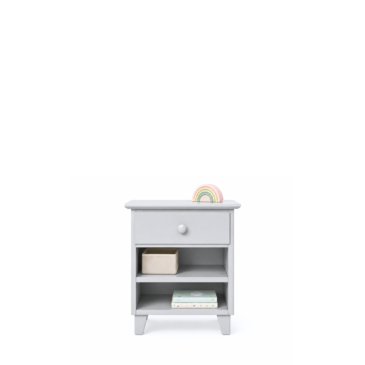 Wooden bedside table 1S N02 Scandi grey