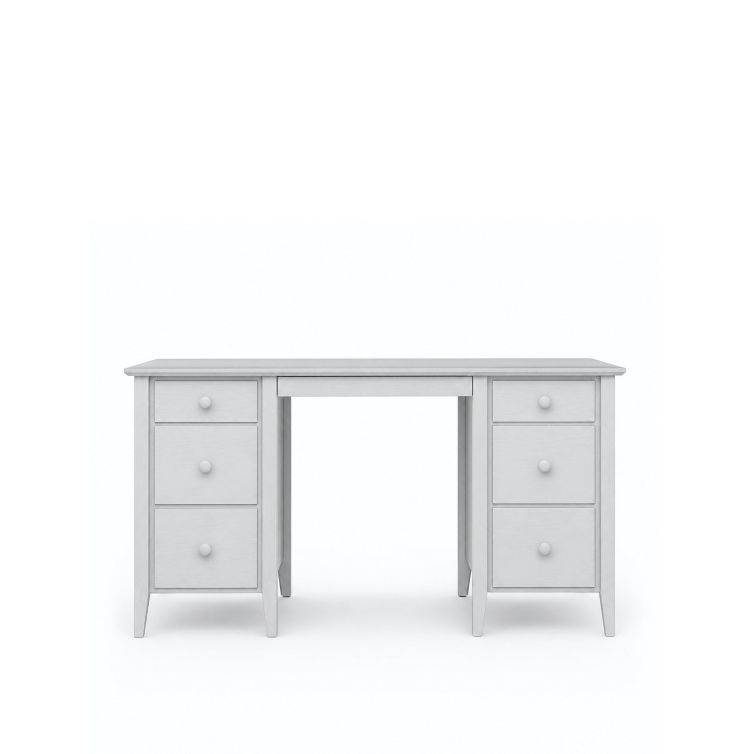 Desk with 6 drawers wooden grey – office and youth room, scandi