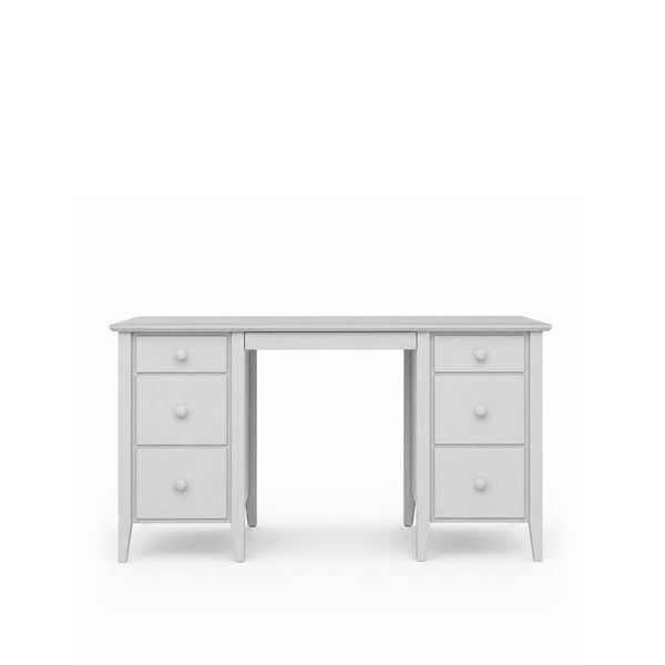 Desk with 6 drawers wooden grey – office and youth room, scandi