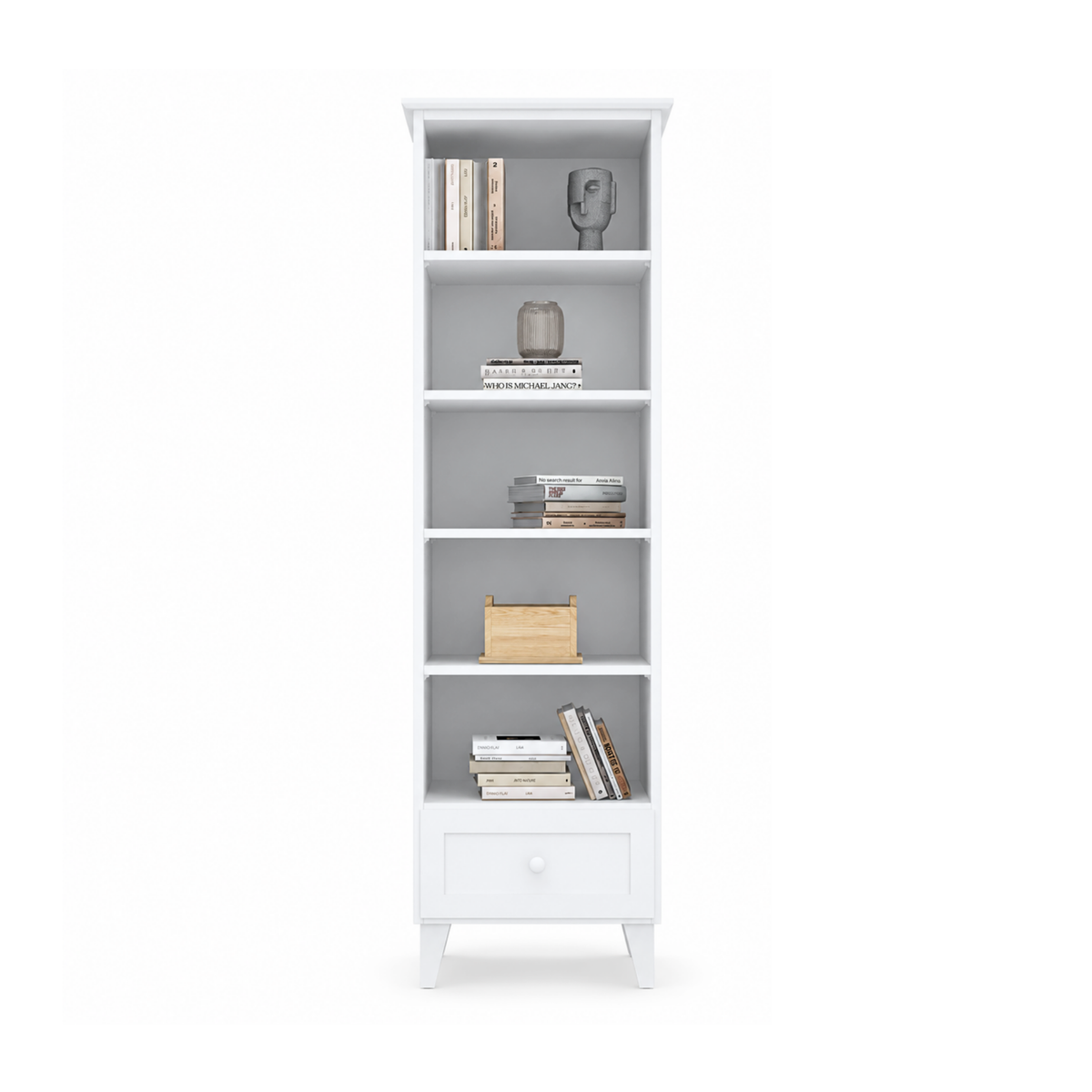 Wooden shelf 1S 57 Scandi white